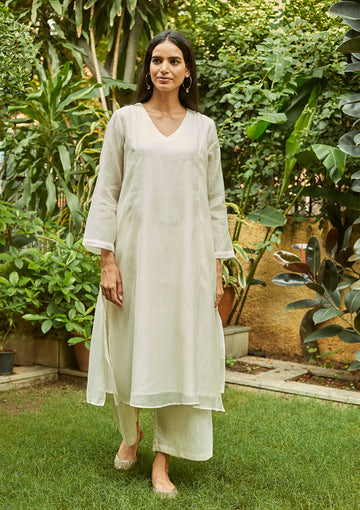 Ivory Basic Kurta Set