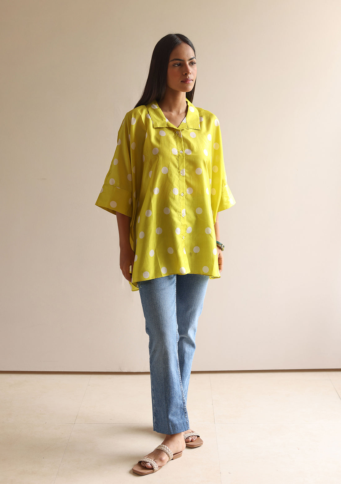 Canary Polka Dot Shirt