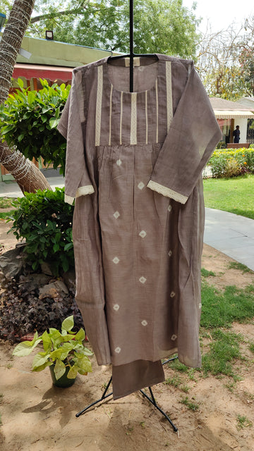 Slate Bandhani Kurta Set