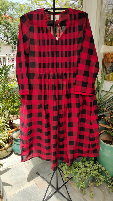 Black & Red Checkered Dress