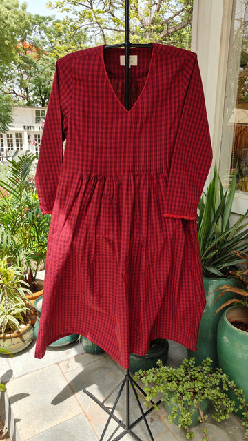 Scarlet Checkered Dress
