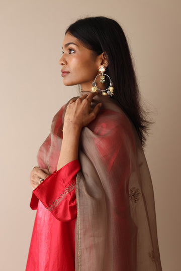 Hazel Embroidered Organza Dupatta
