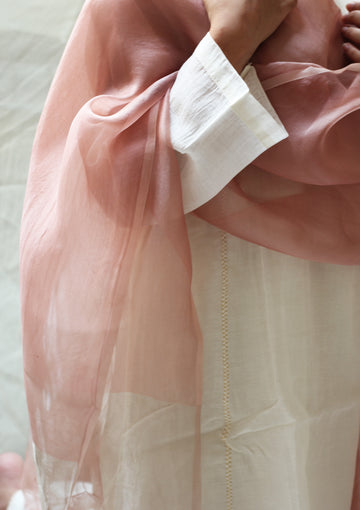 Blush Organza Dupatta