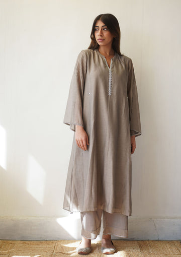 Slate Beaded Kurta Set