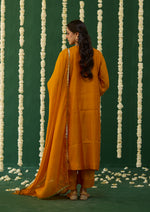 Load image into Gallery viewer, Saffron Embroidered Yoke Kurta Set
