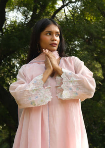 Blush Floral Scallops Kurta Set