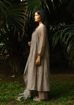 Load image into Gallery viewer, Slate Sequined Chaand Buta Kurta Set
