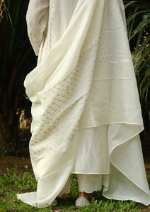 Ivory Sequined Chaand Buta Kurta Set