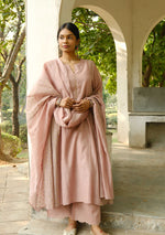 Load image into Gallery viewer, Pale Pink Sequined Chaand Buta Kurta Set
