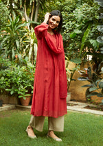 Load image into Gallery viewer, Scarlet Tagai Work Kurta Set
