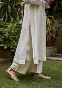 Ivory Zardozi Embroidered Kurta Set