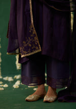 Load image into Gallery viewer, Violet Embroidered Yoke Kurta Set
