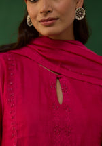 Load image into Gallery viewer, Fuchsia Beaded Kurta Set
