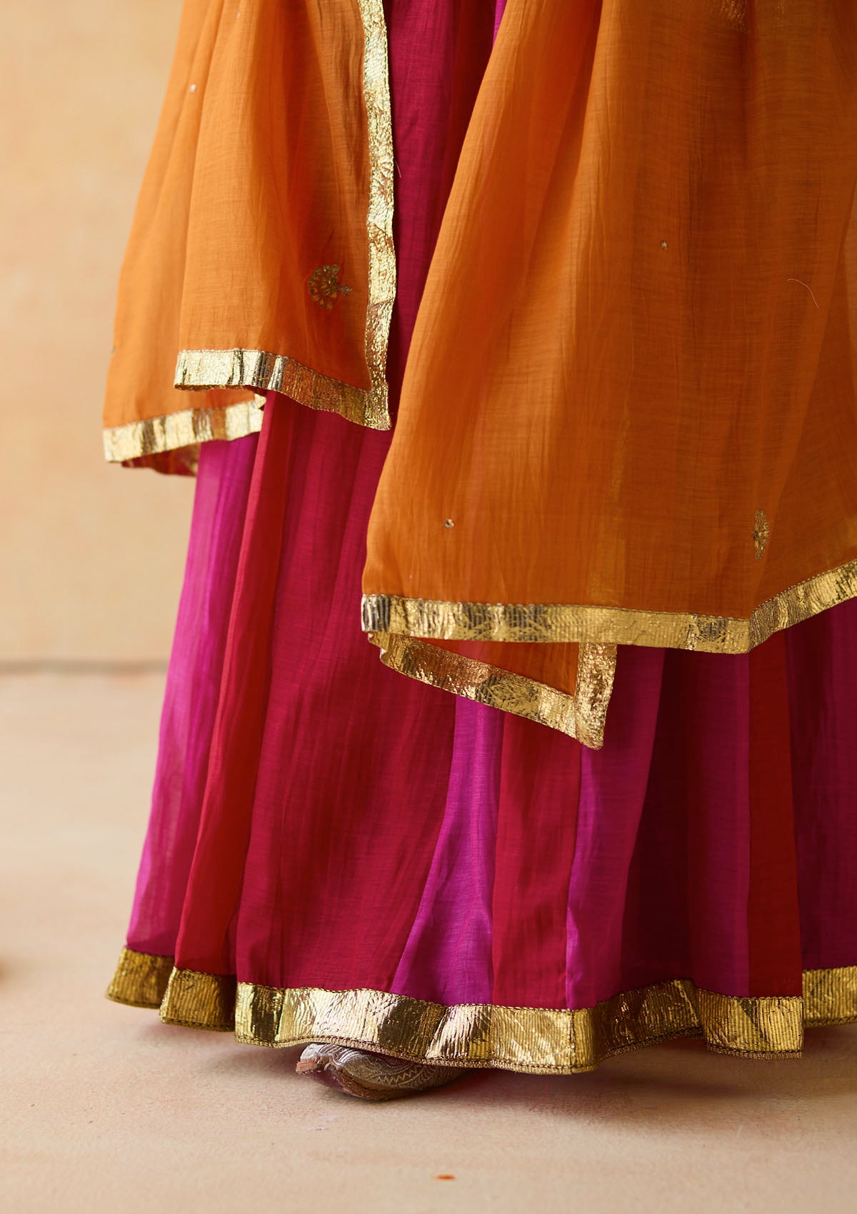 Scarlet Embroidered Lehenga Set