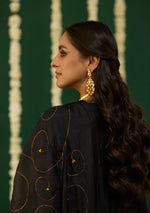 Load image into Gallery viewer, Midnight Black Embroidered Kurta Set
