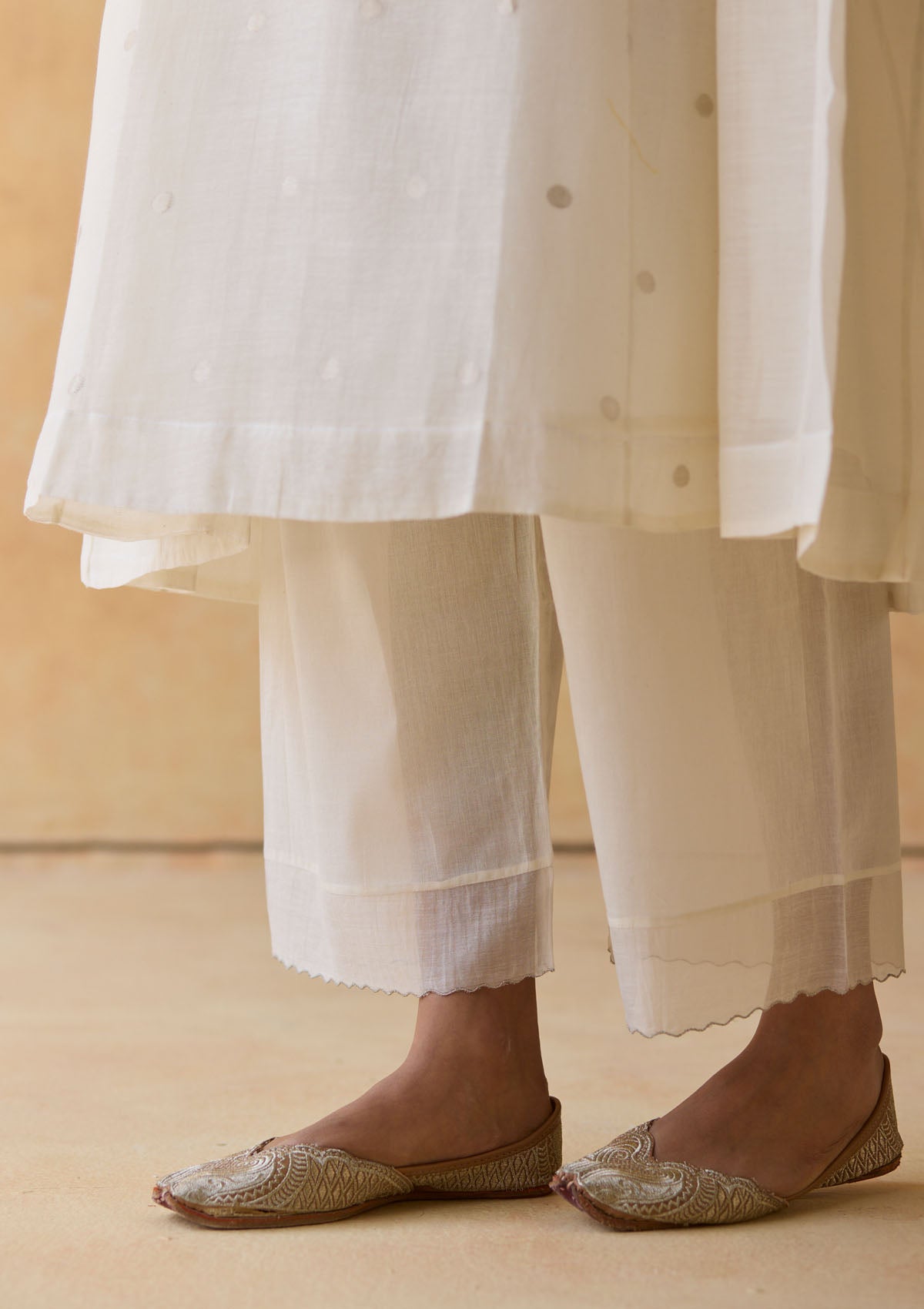 Ivory Gota Kurta Set