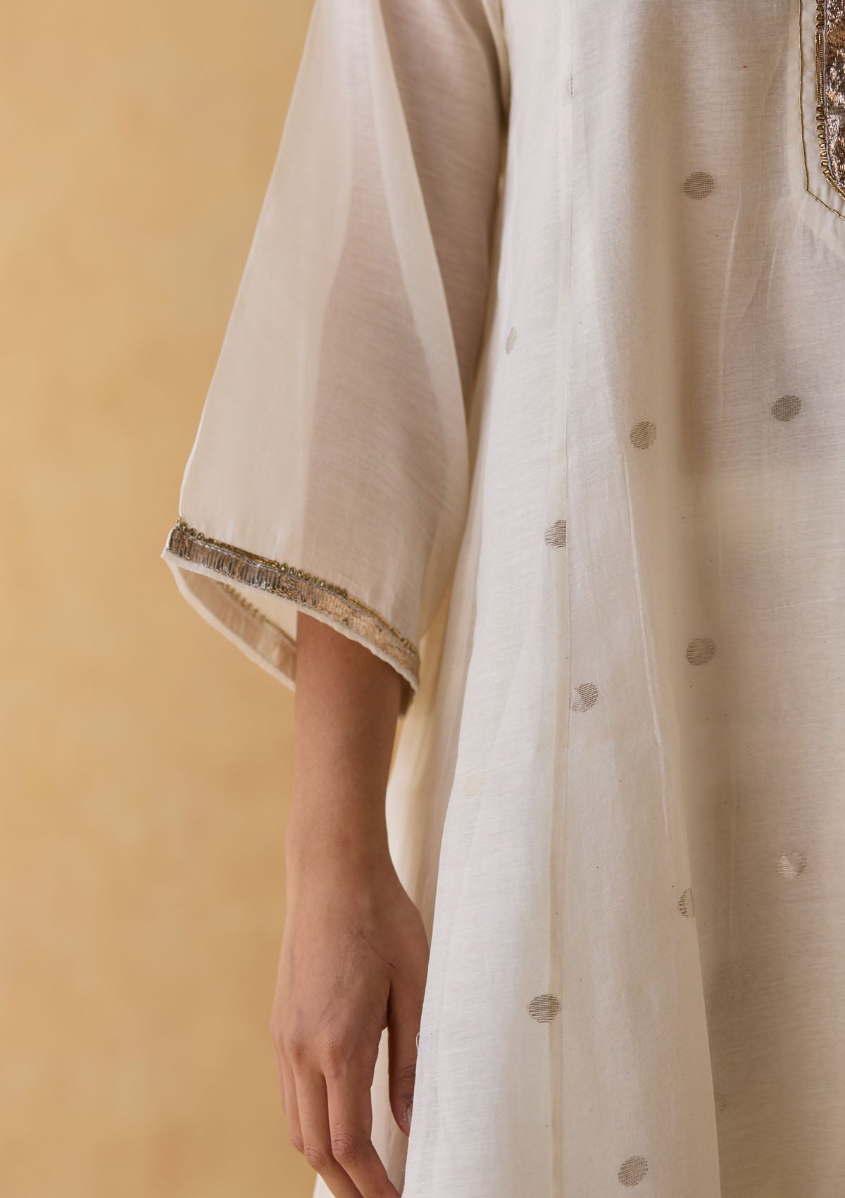 Ivory Gota Kurta Set