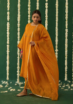 Load image into Gallery viewer, Saffron Embroidered Yoke Kurta Set
