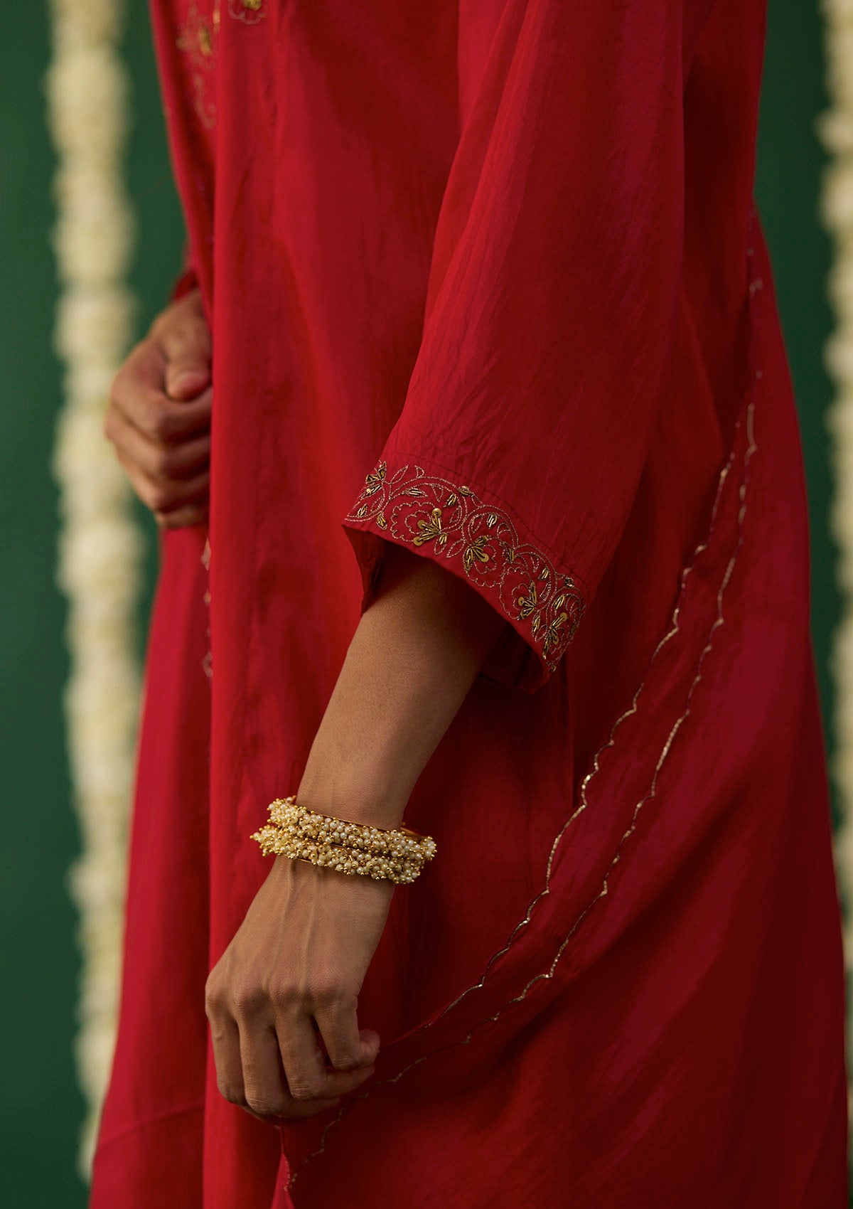 Scarlet Embroidered Kurta Set