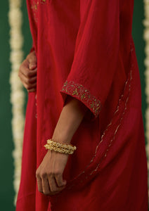 Scarlet Embroidered Kurta Set