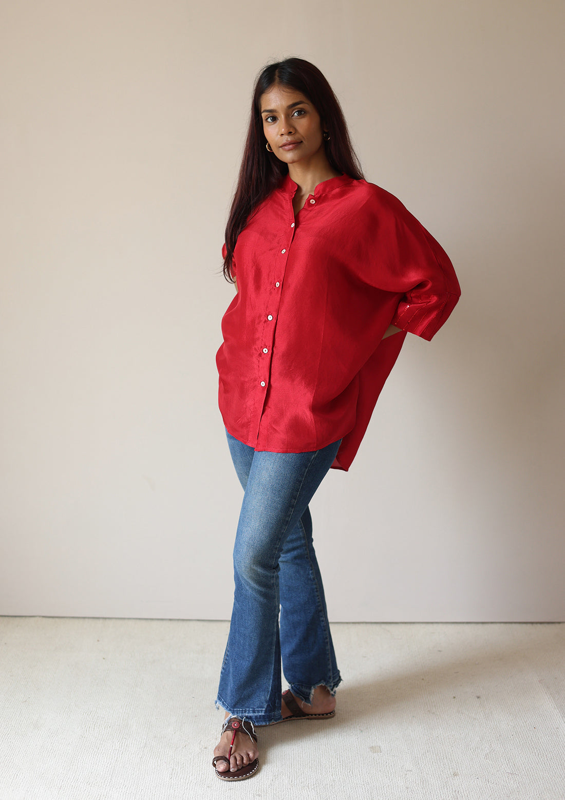 Scarlet Embroidered Shirt