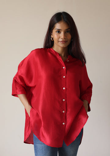 Scarlet Embroidered Shirt