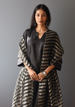 Load image into Gallery viewer, Midnight Black Zari Dupatta
