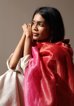 Load image into Gallery viewer, Fuchsia &amp; Scarlet Zari Dupatta
