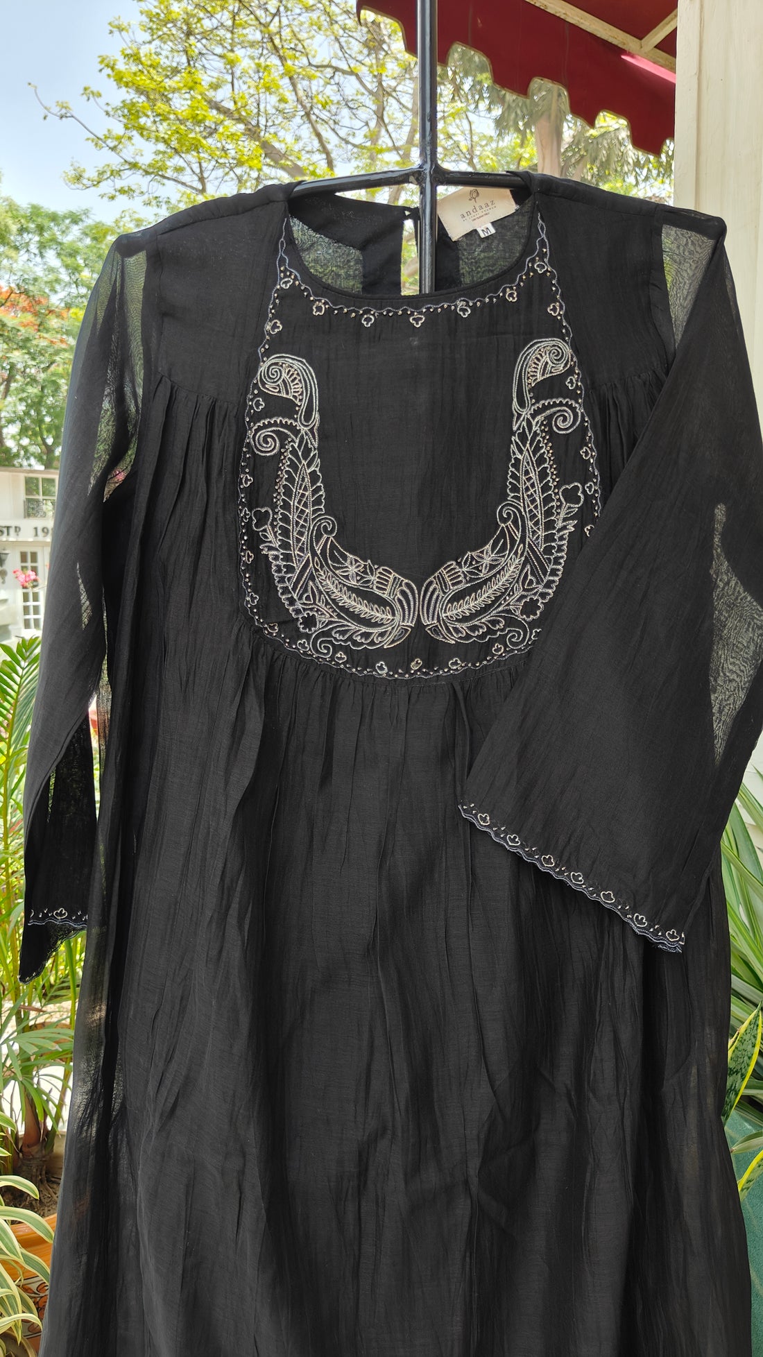 Midnight Black Embroidered Kurta Set