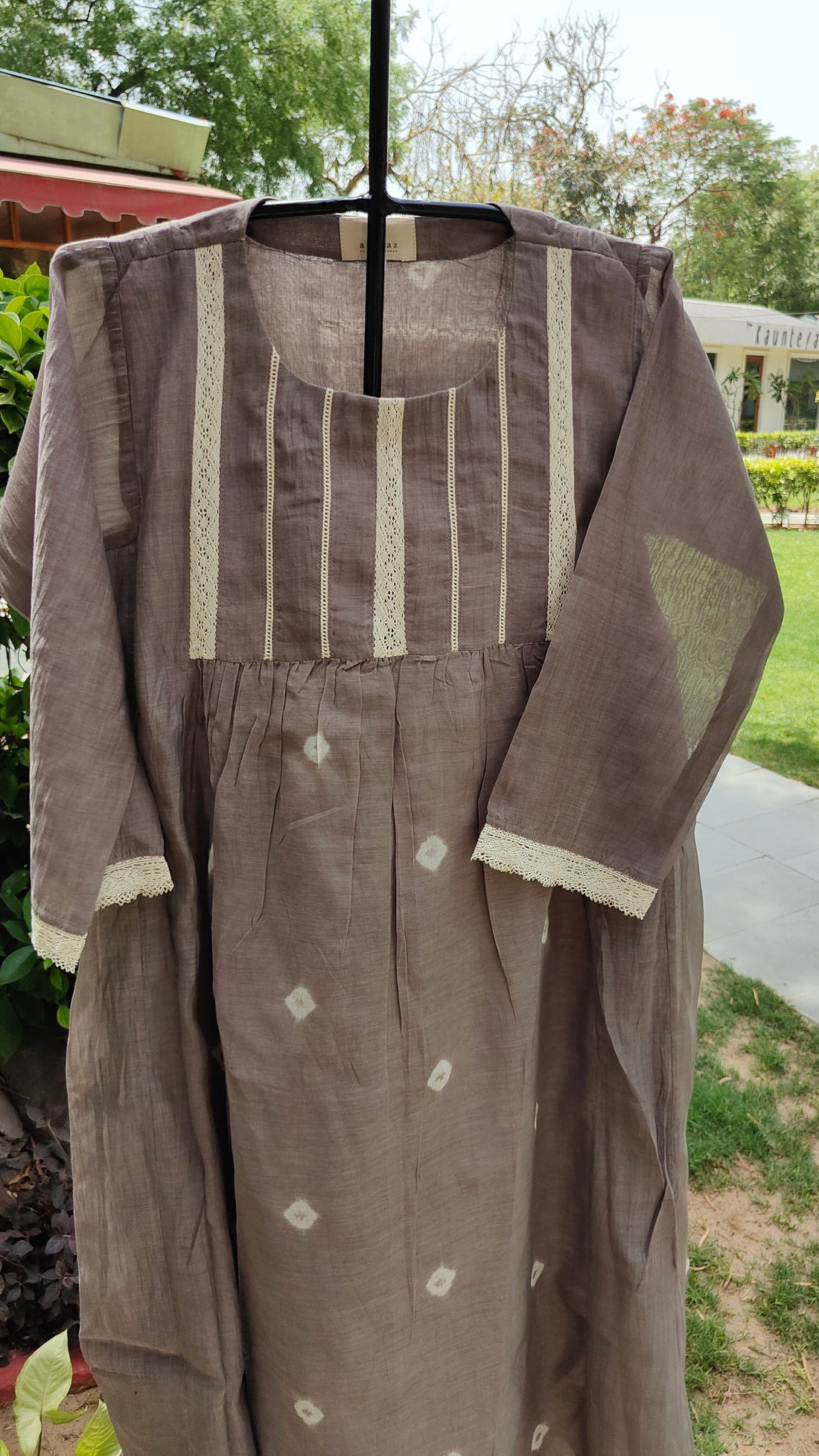 Slate Bandhani Kurta Set