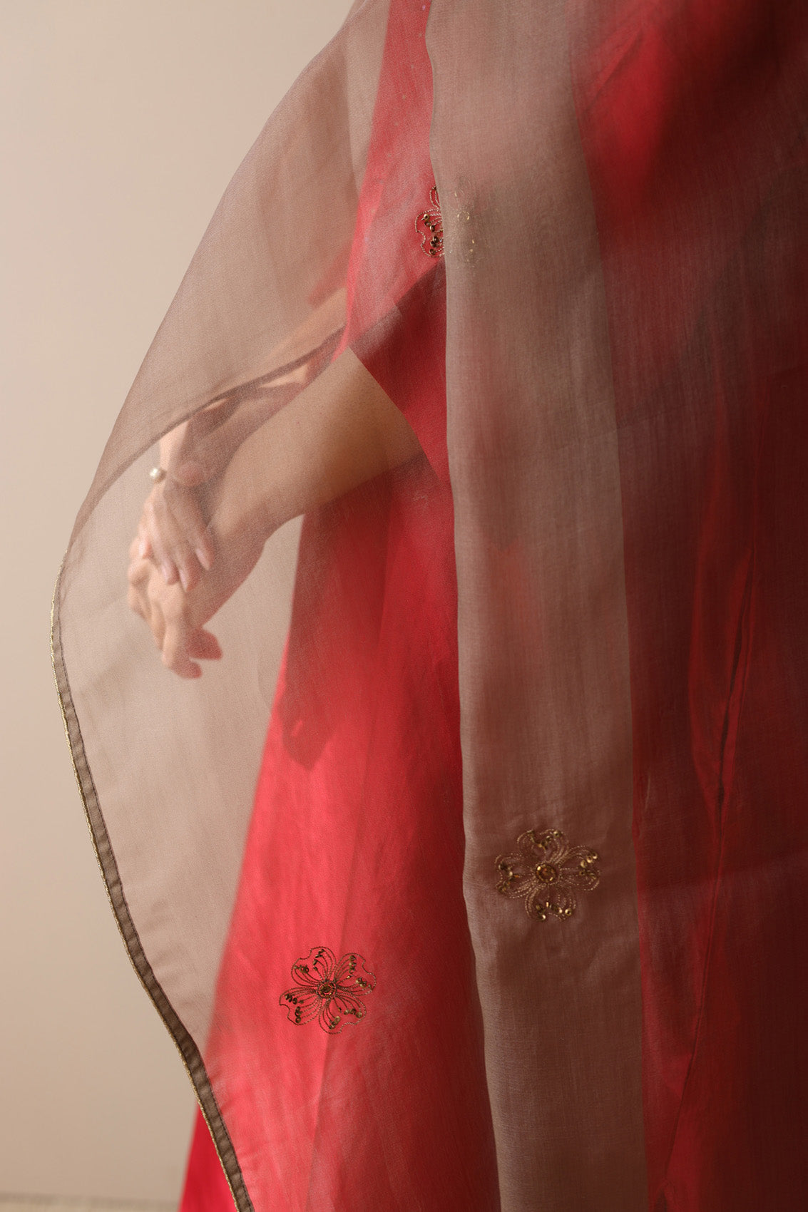 Hazel Embroidered Organza Dupatta