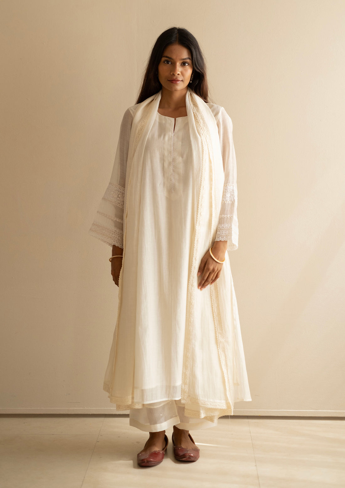Ivory Embroidered Kurta Set
