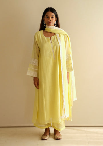 Canary Embroidered Kurta Set
