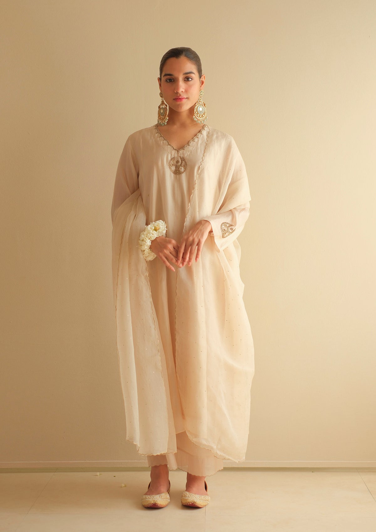 Ivory Chand Buta Kurta Set
