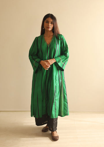 Emerald Green Striped Co-ord Set