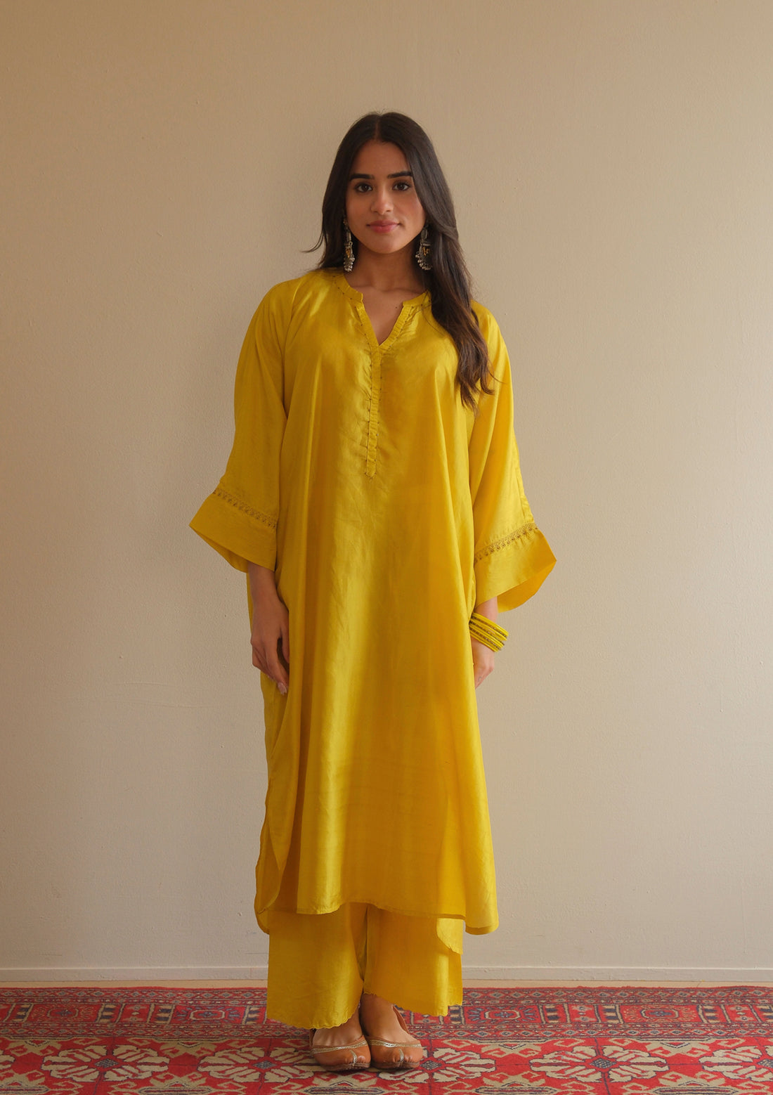 Canary Silk Kurta Set