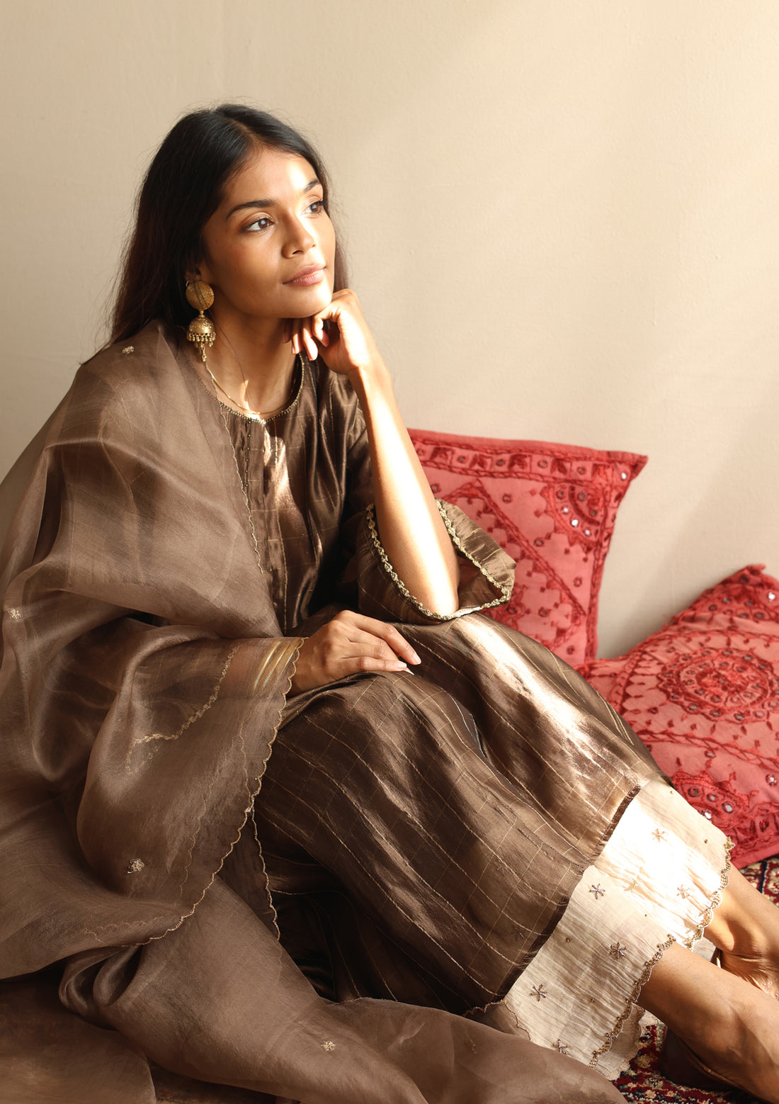 Hazel Checkered Kurta Set