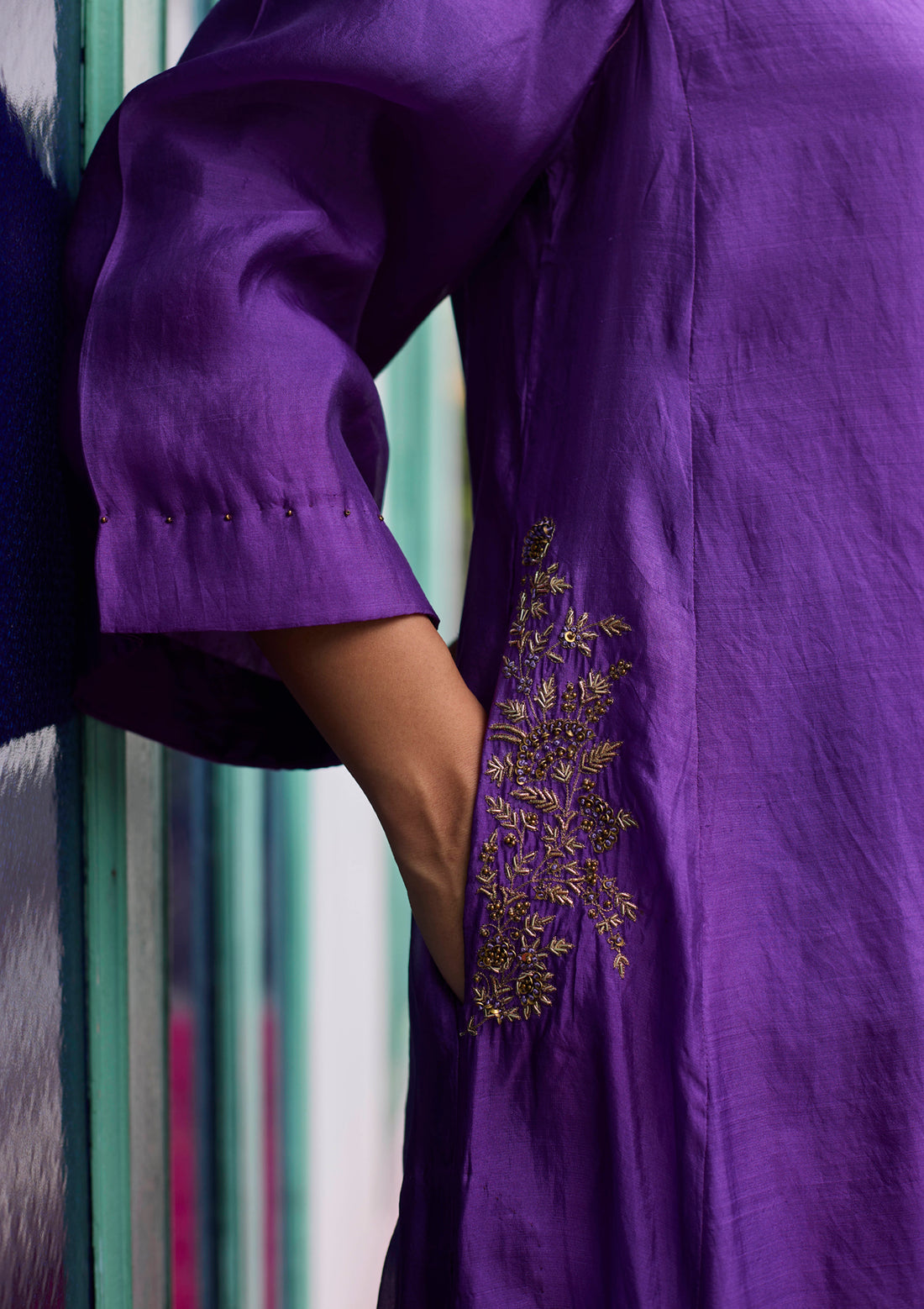 Amethyst Zari Embroidered Kurta Set