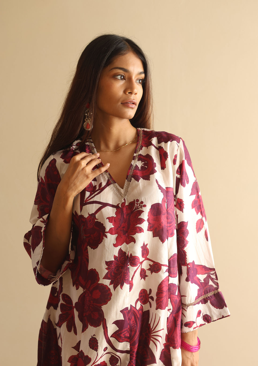 Burgundy Bloom Co-ord Set