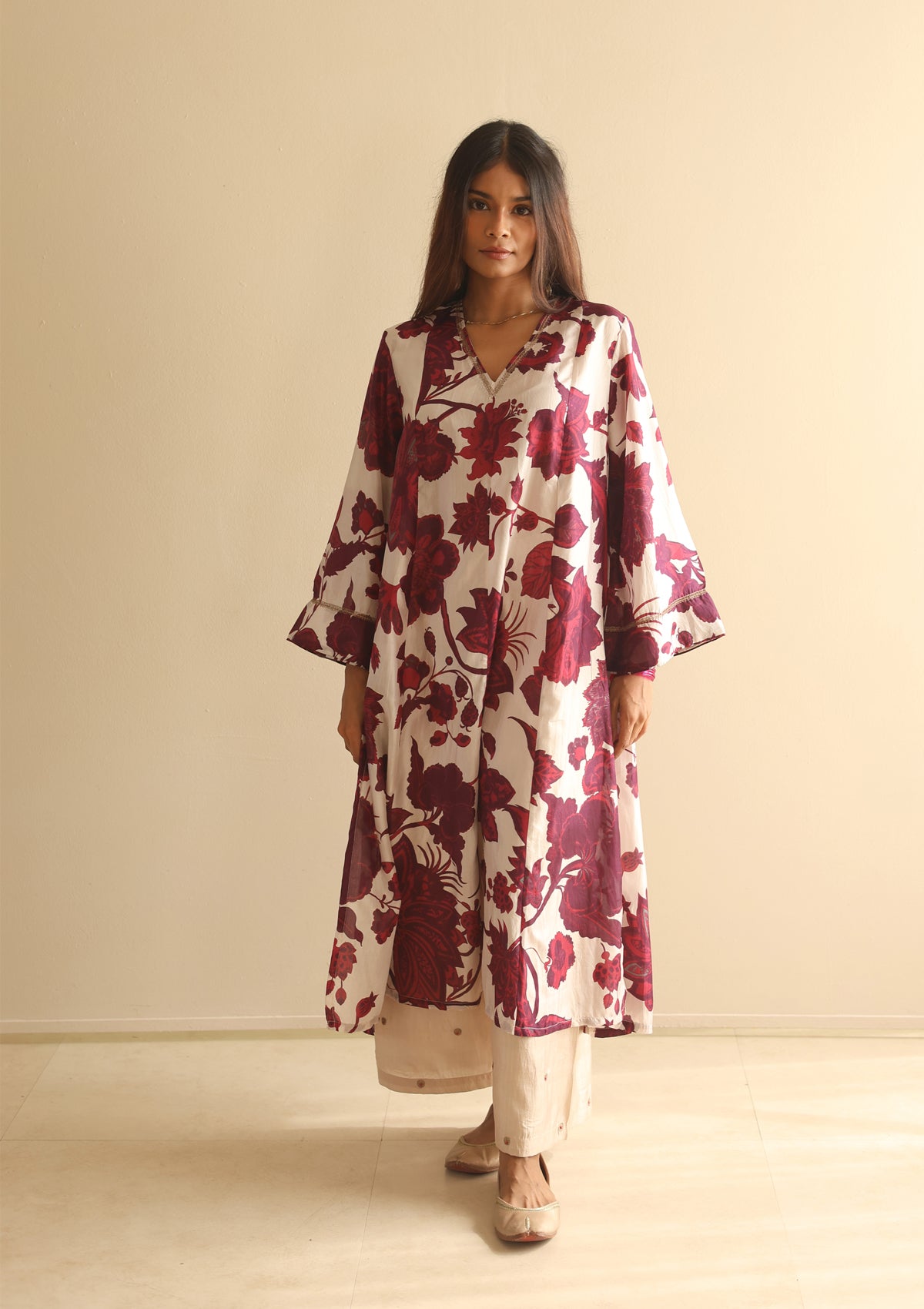Burgundy Bloom Co-ord Set