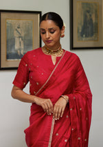 Load image into Gallery viewer, Scarlet Zardozi Embroidered Saree
