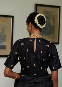 Black Zardozi Embroidered Saree