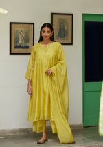 Load image into Gallery viewer, Canary Sequinned Kurta Set
