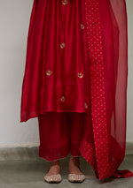 Load image into Gallery viewer, Scarlet Chaand Buta Embroidered Kurta Set
