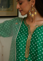 Load image into Gallery viewer, Emerald Bandhani Kurta Set
