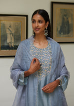 Load image into Gallery viewer, Powder Blue Dabka Embroidered Kurta Set
