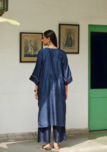 Load image into Gallery viewer, Midnight Blue Silk Kurta Set
