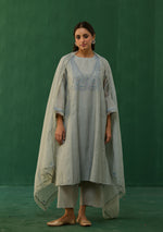 Load image into Gallery viewer, Powder Blue Lace Embroidered Kurta Set
