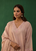 Load image into Gallery viewer, Blush Lace Embroidered Kurta Set
