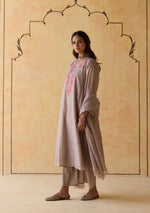 Load image into Gallery viewer, Slate Lace Embroidered Kurta Set
